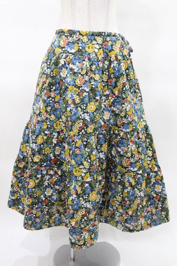 画像1: Jane Marple Dans Le Salon / Gloria lomo matelasse skirt  グリーン H-25-04-06-020-JM-SK-KB-ZH (1)