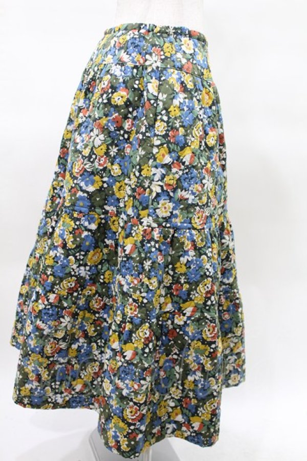 画像2: Jane Marple Dans Le Salon / Gloria lomo matelasse skirt  グリーン H-25-04-06-020-JM-SK-KB-ZH (2)