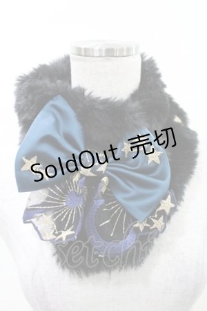 画像: Coco&Ami / ど〜せ月あって星〜んでしょ マフラー  ミッドナイトブラック H-25-04-06-003-LO-ZA-KB-ZT420