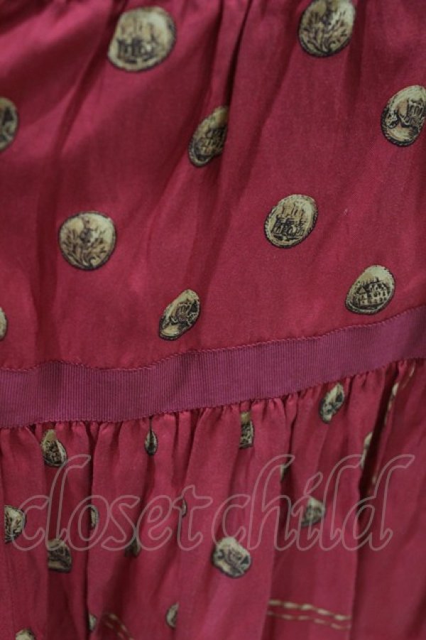 画像4: Jane Marple Dans Le Salon / Granny’s buttons tiered skirt  ローズ H-25-04-06-023-JM-SK-KB-ZH (4)