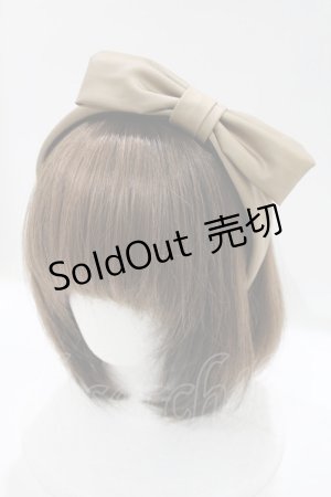 画像: Jane Marple Dans Le Salon / レザーサテンリボンカチューシャ  アンティークゴールド H-25-04-06-004-JM-AC-KB-ZH