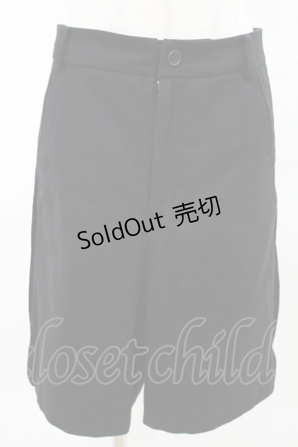 画像1: Jane Marple / ファインフラノショートパンツ  ブラック H-25-04-06-027-JM-PA-KB-ZT022 (1)