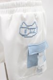 画像3: ACDC RAG / ドットネコショートパンツ  ホワイト×パステルブルー H-25-04-06-028-PU-PA-KB-ZH (3)