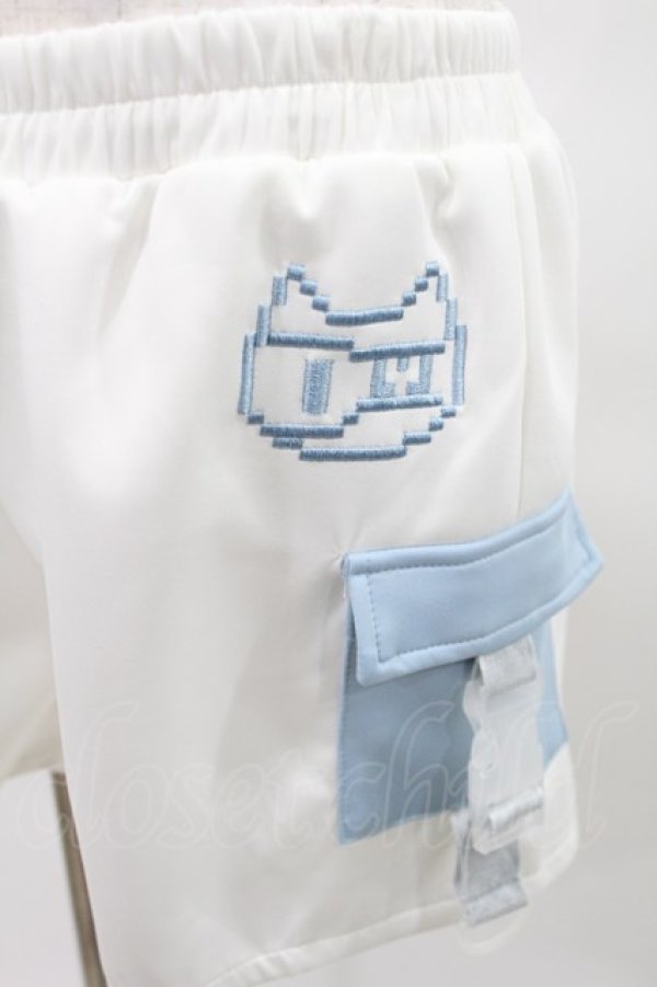 画像3: ACDC RAG / ドットネコショートパンツ  ホワイト×パステルブルー H-25-04-06-028-PU-PA-KB-ZH (3)