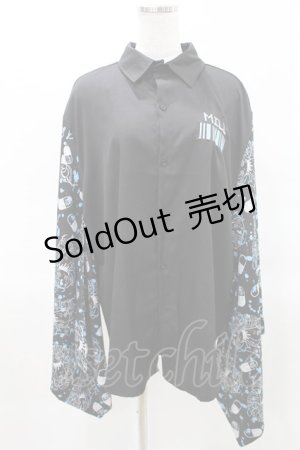 画像: ACDC RAG /OODミルキモノシャツ  ブラック×パステルブルー H-25-04-06-032-PU-BL-KB-ZH
