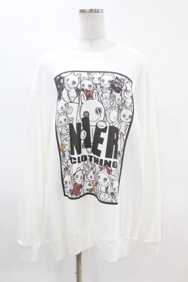 画像1: NieR Clothing / プリントSWEAT  2XL 白 H-25-04-07-042-PU-TO-KB-ZH (1)