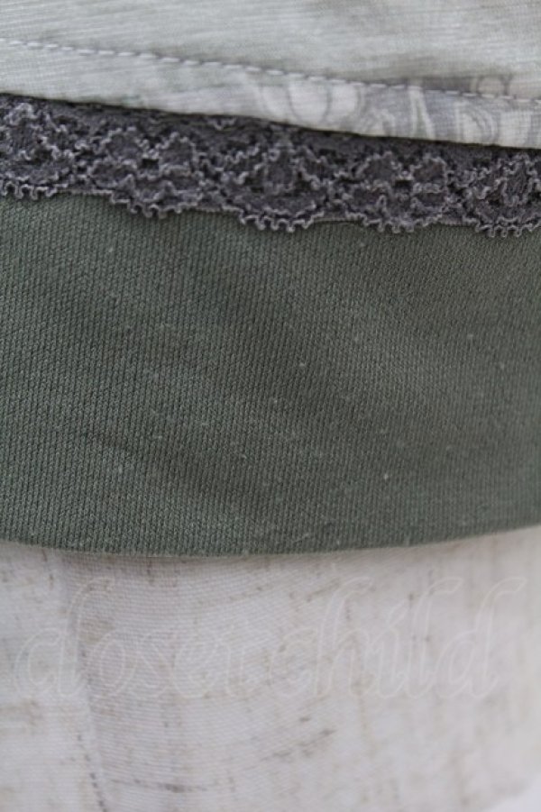画像3: Rozen Kavalier / 刺繍レースプリントカットソー  緑 H-25-04-07-044-OO-TO-KB-ZH (3)