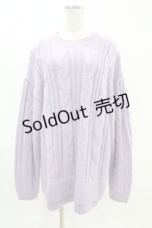 画像: MILKBOY / ケーブルセーター  ラベンダー H-25-04-07-046-MB-TO-KB-ZT129