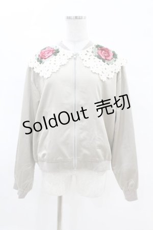 画像: 【SALE】merry jenny / クロシェカラーサテンブルゾン Free アイボリー H-25-04-07-049-LO-JA-NS-ZT196