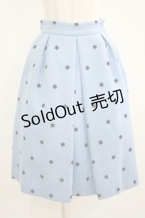 画像: MILK / アスタリスクミディスカート  サックス×ブラック H-25-04-07-1025-ML-SK-KB-ZT