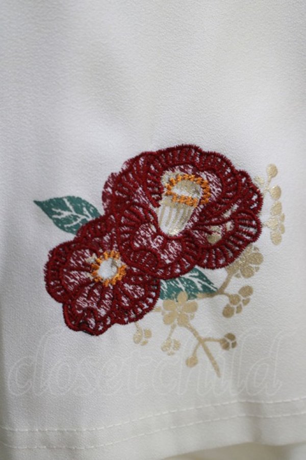 画像4: Ozz oneste / 椿刺繍袴風スカート  オフ H-25-04-07-1003-OO-SK-KB-ZH (4)