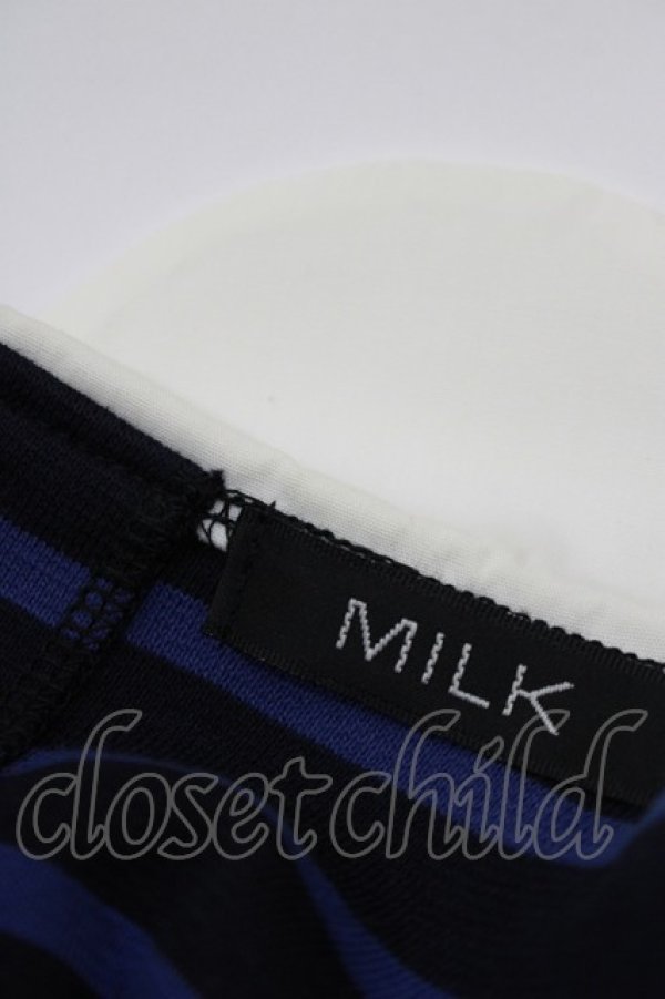 画像4: MILK / ボンジュールワンピース  ネイビー×ブルー×オフ衿 H-25-04-07-1033-ML-OP-KB-ZH (4)