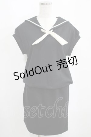 画像: MILK / Sailor ladyワンピース  ブラック H-25-04-07-1039-ML-OP-KB-ZH