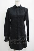 画像1: BPN FOR MEN / プリーツブラウス M 黒 H-25-04-07-1042-GO-BL-KB-ZH (1)