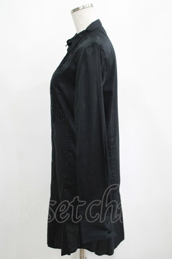 画像2: BPN FOR MEN / プリーツブラウス M 黒 H-25-04-07-1042-GO-BL-KB-ZH (2)