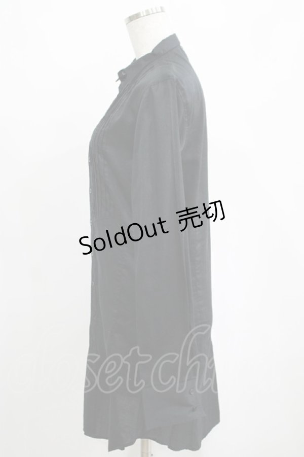 画像2: BPN FOR MEN / プリーツブラウス M 黒 H-25-04-07-1042-GO-BL-KB-ZH (2)