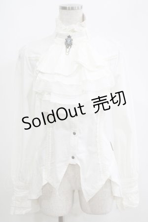 画像: Rozen Kavalier / カメオブローチジャボ付ブラウス  オフ H-25-04-07-1052-OO-BL-KB-ZH