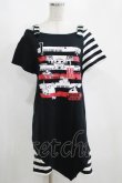 画像1: Deorart / 肩ベルト半袖プリントカットソー L 黒 H-25-04-07-1055-PU-TO-KB-ZH (1)
