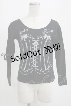 画像: MILK / コルセットTee  ブラック H-25-04-07-1058-ML-TO-KB-ZH