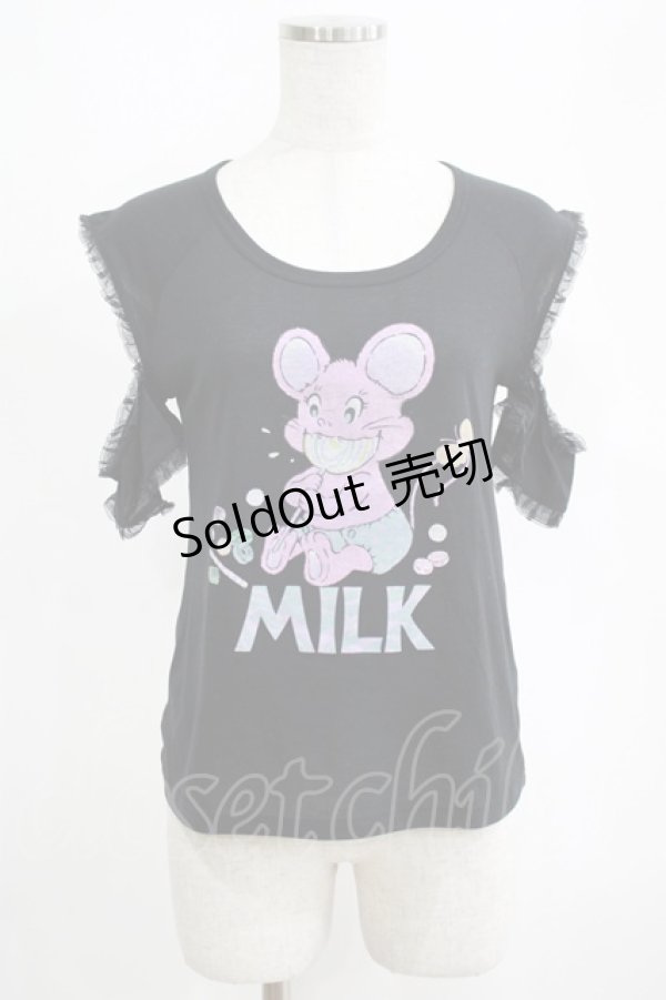 画像1: MILK / キャンディーマウスTops  ブラック H-25-04-07-1059-ML-TO-KB-ZH (1)