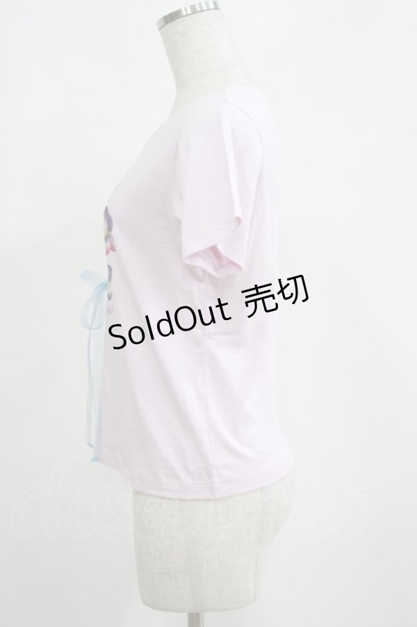 画像2: MILK / パンジーCAT Tee  ピンク H-25-04-07-1064-ML-TO-KB-ZH (2)