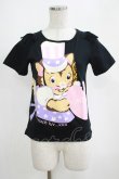 画像1: MILK / チーキーキャットTee  黒 H-25-04-07-1065-ML-TO-KB-ZH (1)