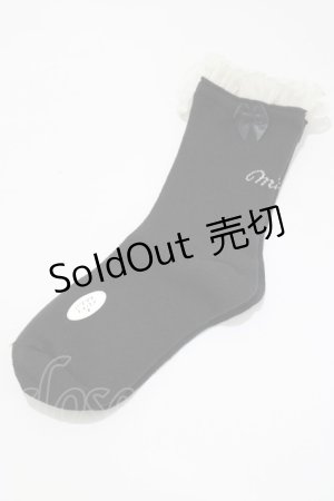 画像: MILK / プリーツフリルソックス  ブラック H-25-04-07-1070-ML-ZA-KB-ZH