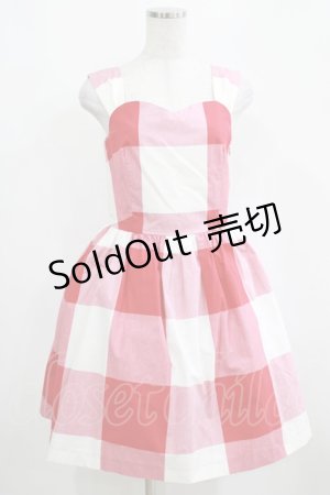 画像: MILK / GINGHAMドレス  赤 H-25-04-07-1011-ML-OP-KB-ZH