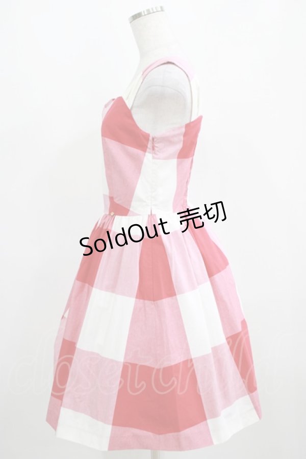 画像2: MILK / GINGHAMドレス  赤 H-25-04-07-1011-ML-OP-KB-ZH (2)