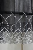 画像4: BPN / 裾刺繍チュールジャンパースカート M 黒 H-25-04-07-1015-GO-SK-KB-ZH (4)