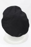 画像2: Candy Stripper / FIRE PATTERN BERET【LiSA×Candy Stripper】  黒×白 H-25-04-07-001-PU-AC-KB-ZH (2)