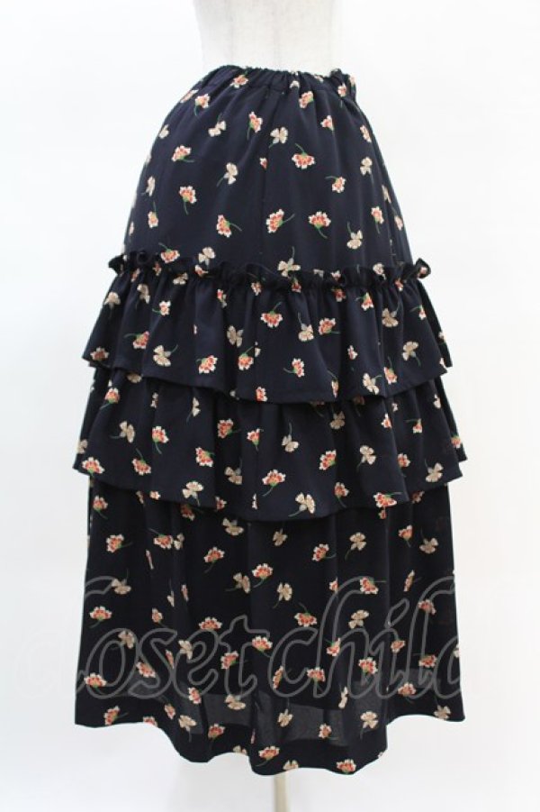 画像3: Jane Marple Dans Le Salon / Floating flowers dirndl skirt  ネイビー H-25-04-07-011-JM-SK-KB-ZH (3)