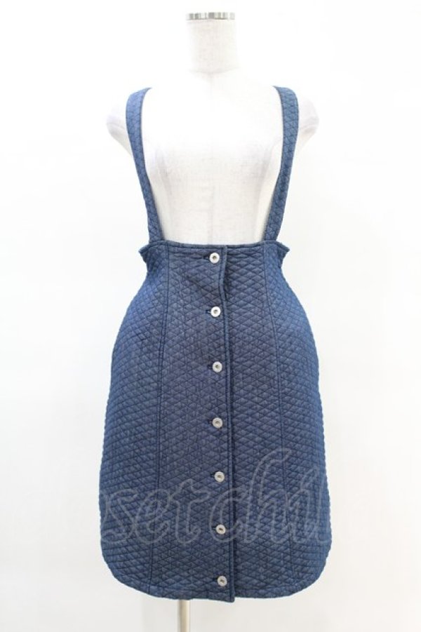 画像1: Candy Stripper / DENIM QUILT SKIRT M ブルー H-25-04-07-014-PU-SK-KB-ZH (1)
