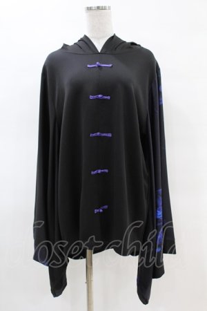画像: NieR Clothing / 着物風袖チャイナプルオーバー  黒 H-25-04-07-030-PU-TO-KB-ZH