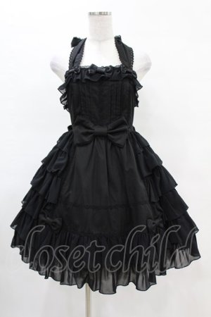 画像: Angelic Pretty / ふんわりフリルホルタージャンパースカート Free ブラック H-25-04-08-001-AP-OP-NS-ZH