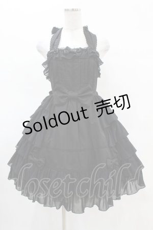 画像: Angelic Pretty / ふんわりフリルホルタージャンパースカート Free ブラック H-25-04-08-001-AP-OP-NS-ZH