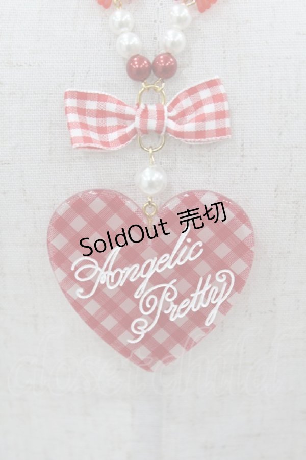 画像1: Angelic Pretty / Lovelyギンガムネックレス  レッド H-25-04-08-054-AP-AC-NS-ZH (1)