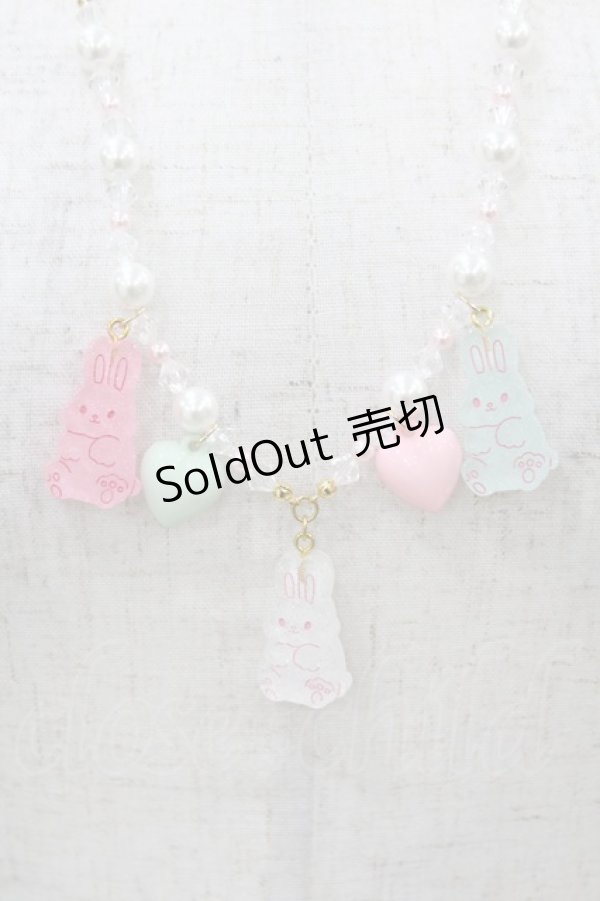 画像1: Angelic Pretty / Gummy Bunnyネックレス  ピンク/ミント H-25-04-08-059-AP-AC-NS-ZH (1)