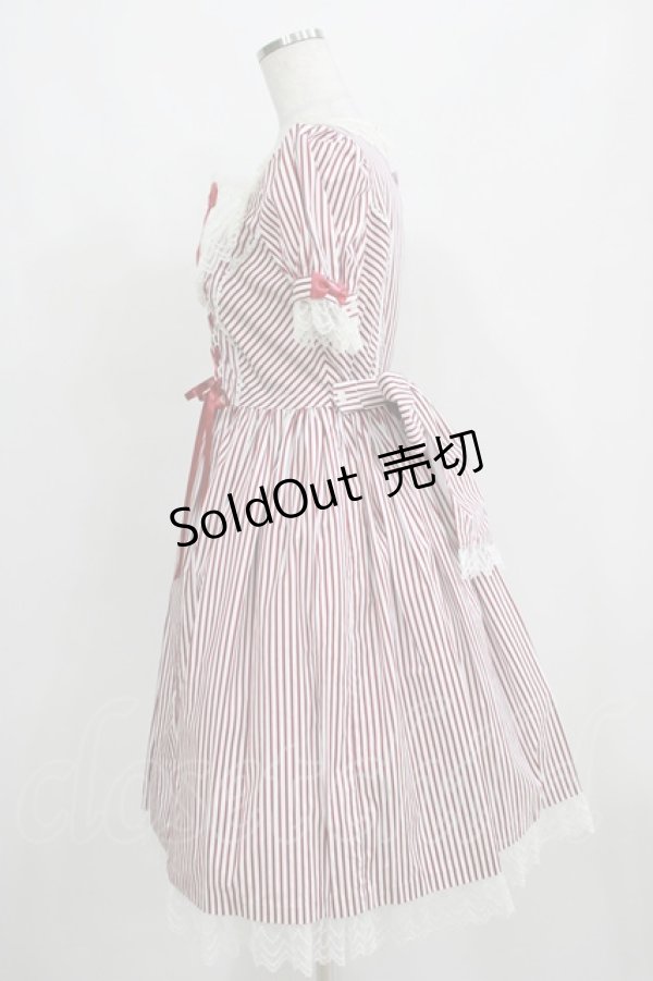 画像2: Angelic Pretty / Fancy Stripeワンピース Free レッド H-25-04-08-1026-AP-OP-NS-ZH (2)