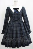 画像1: Dear Celine / チェックリボンワンピース M ネイビー H-25-04-08-1028-LO-OP-NS-ZH (1)