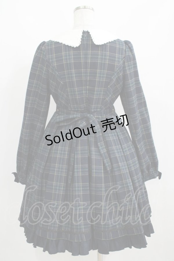 画像3: Dear Celine / チェックリボンワンピース M ネイビー H-25-04-08-1028-LO-OP-NS-ZH (3)