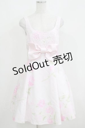 画像: JESUS DIAMANTE / BIGリボンドールワンピース 42 アイスヒョウ薔薇ピンク H-25-04-08-1039-JE-OP-NS-ZH