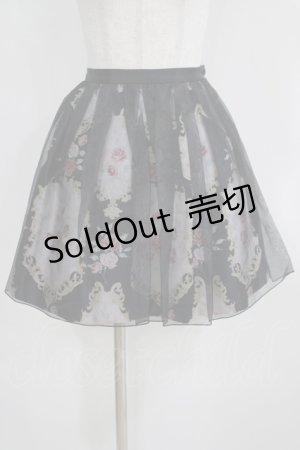 画像: JESUS DIAMANTE / ロマンティックプリンセススカート 38 オーナメントブラック H-25-04-08-1042-JE-SK-NS-ZH