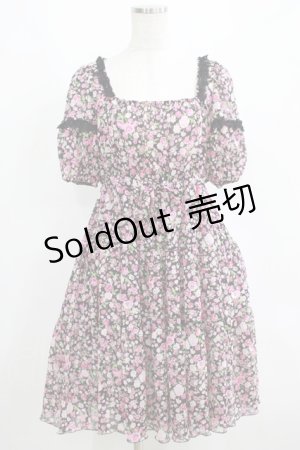 画像: JESUS DIAMANTE / スモッキングパフワンピ 40 マリネットブラック H-25-04-08-1051-JE-OP-NS-ZH
