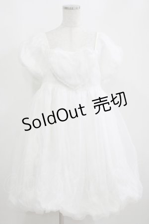 画像: no Lolita（海外ロリータブランド） / ハートバルーンワンピース L オフ H-25-04-08-1006-GO-OP-NS-ZH