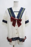画像1: Ichigo Mikou（海外ロリータブランド） / ストライプセーラーブラウス M~L ネイビー H-25-04-08-1063-LO-BL-NS-ZH (1)
