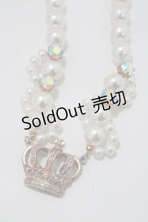 画像: JESUS DIAMANTE / 王冠パールチョーカー  ゴールド/ピンク H-25-04-08-1070-JE-AC-NS-ZH
