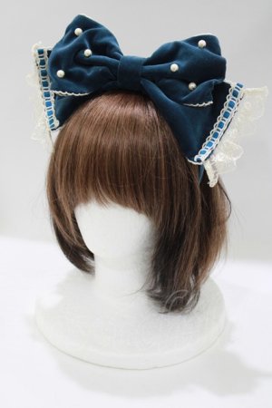 画像: Angelic Pretty / エレガント別珍鳥籠カチューシャ  ブルー H-25-04-08-1076-AP-AC-NS-ZH