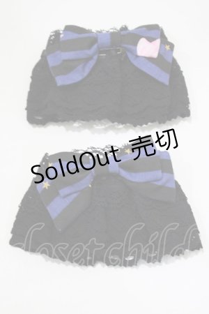 画像: metamorphose / Candy Star Rabbit レースカフス  ブラック H-25-04-08-1077-ME-ZA-NS-ZH
