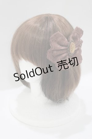画像: metamorphose / カメオリボンバレッタ  ブラウン H-25-04-08-1078-ME-AC-NS-ZH